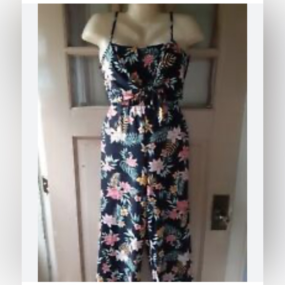 No Boundaries Buttery Soft 2X Tropical Print Wide Leg Palazzo Jumper LOVE THIS